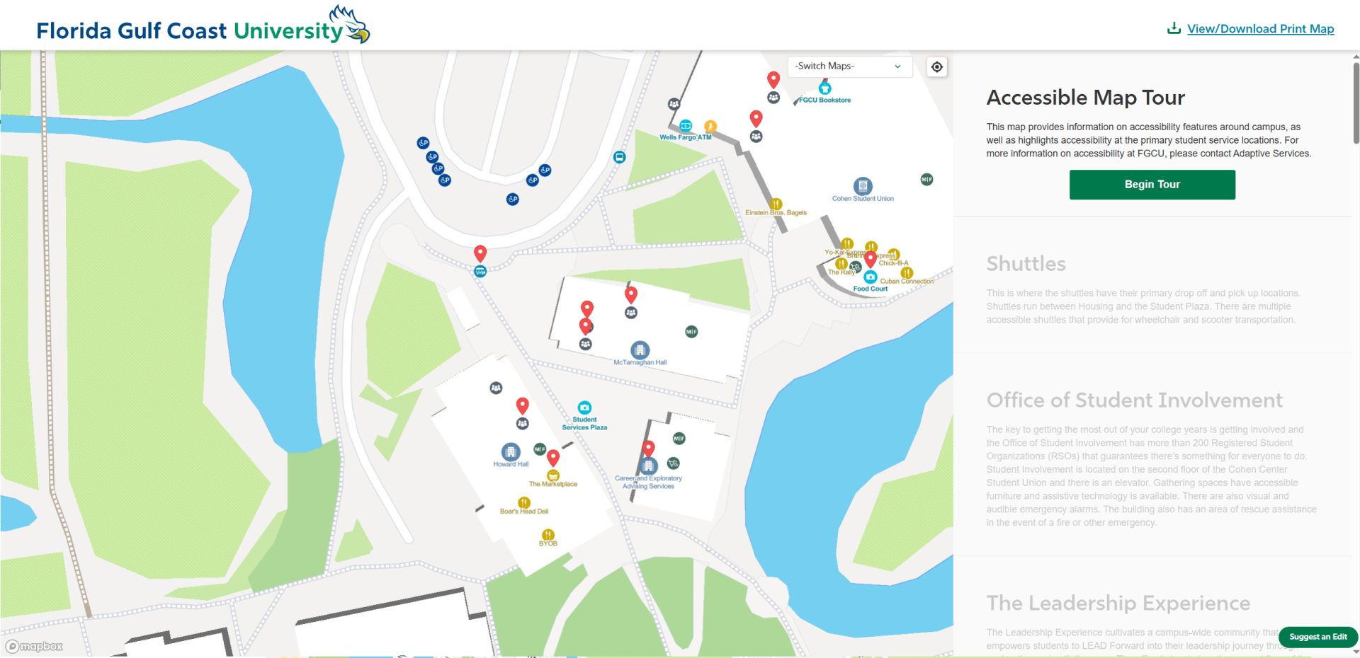 ADA Map Tour Page